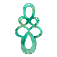 Resin hangers barok Turquoise-green