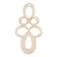 Resin hangers barok Pearl white-pink