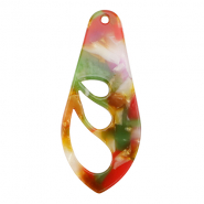 Resin hangers vleugel Multicolor pink-green
