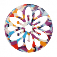 Resin hangers mandala Multicolor confetti