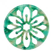 Resin hangers mandala Turquoise-green