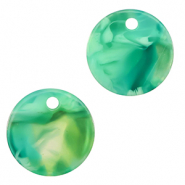 Resin hangers 12mm Turquoise-green