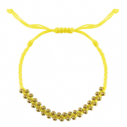 Trendy armbanden stainless steel beads Yellow-gold