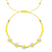 Trendy armbanden flower Yellow-white