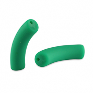 Acryl tube kralen matt Classic green