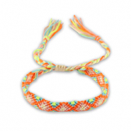 Trendy armbanden Orange-light blue