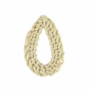Rotan hanger druppel Natural white