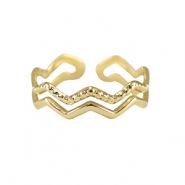 Roestvrij stalen (RVS) Stainless steel ringen Goud