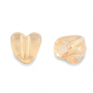 Acryl kralen hart Transparent copper brown