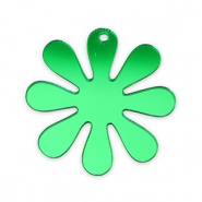 Statement hangers flower 35mm Metallic kelly green