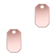 Statement hangers octagon Metallic light pink