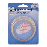 Beadalon German style wire 20Gauge half rond Gold