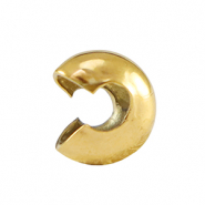 Roestvrij stalen (RVS) Stainless steel onderdelen knijpkraal verbergers 5mm Gold