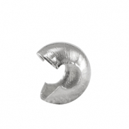 Roestvrij stalen (RVS) Stainless steel onderdelen knijpkraal verbergers 3mm Silver