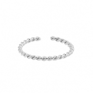 Roestvrij stalen (RVS) Stainless steel ringen twist Zilver
