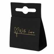 Sieraden kaartjes "with love" Black