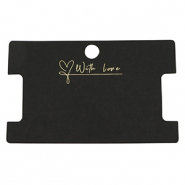Sieraden kaartjes "with love" Black