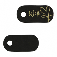 Sieraden kaartjes "with" love Black
