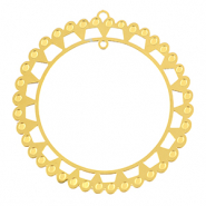 Roestvrij stalen (RVS) Stainless steel bedels bohemian 48mm Gold