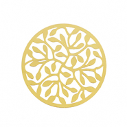 Roestvrij stalen (RVS) Stainless steel bedels bohemian 33mm Gold