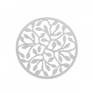 Roestvrij stalen (RVS) Stainless steel bedels bohemian 33mm Silver