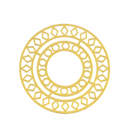 Roestvrij stalen (RVS) Stainless steel bedels bohemian 30mm Gold