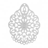 Roestvrij stalen (RVS) Stainless steel bedels bohemian Silver