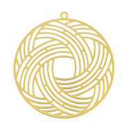 Roestvrij stalen (RVS) Stainless steel bedels bohemian 45mm Gold