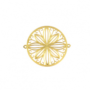 Roestvrij stalen (RVS) Stainless steel bedels bohemian tussenstuk 20mm Gold