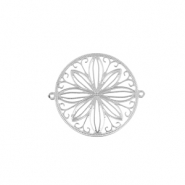 Roestvrij stalen (RVS) Stainless steel bedels bohemian tussenstuk 20mm Silver