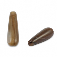 Natuursteen kralen agaat druppel Brown