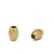 Roestvrij stalen (RVS) stainless steel kralen 4x5mm Gold