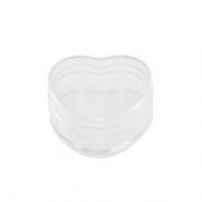 Sieraad opbergbakjes hart Transparant