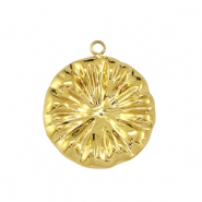 Roestvrij stalen (RVS) Stainless steel bedel bloem Gold