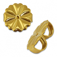 Roestvrij stalen (RVS) stainless steel onderdelen oorbellen stoppers Gold