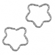 Roestvrij stalen (RVS) stainless steel onderdelen buigring ster Silver