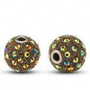 Bohemian kralen Dark purple-strass