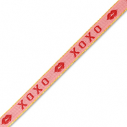 Lint met tekst "xoxo" Pink-red