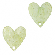 Resin hangers hart Light green