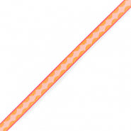 Lint met tekst diamant Orange-light pink