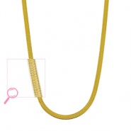 Roestvrij stalen (RVS) Stainless steel kettingen snake Gold