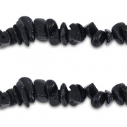 Chip stone kralen Glitter midnight blue