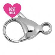 Roestvrij stalen (RVS) karabijn sloten stainless steel 9mm Zilver