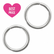 Roestvrij stalen (RVS) Stainless steel onderdelen buigringen 4mm Antiek zilver