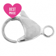 Roestvrij stalen (RVS) Stainless steel onderdelen karabijnslot 15mm Zilver