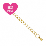 Roestvrij stalen (RVS) stainless steel onderdelen verlengketting drop Goud