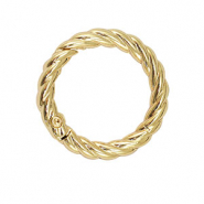 Onderdelen sleutelhanger ring twisted Gold