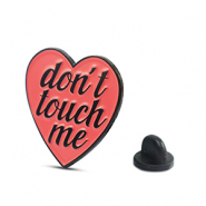 Pins hart "Don't touch me" Pink-black