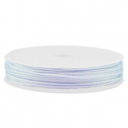 Macramé draad gevlochten 1mm Light blue-purple metallic
