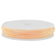 Macramé draad gevlochten 1mm Peach metallic